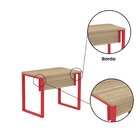 Escrivaninha Mesa Escritório Industrial 90cm Pe25 Noce Natura