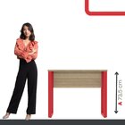 Escrivaninha Mesa Escritório Industrial 90cm Pe25 Noce Natura
