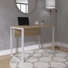 Escrivaninha Mesa Escritório Industrial 90cm Pe25 Noce Natura