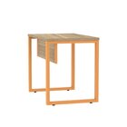 Escrivaninha Mesa Escritório Industrial 90cm Pe25 Noce Natura