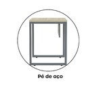 Escrivaninha Mesa Escritório Industrial 90cm Pe25 Nogueira/gr