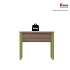Escrivaninha Mesa Escritório Industrial 90cm Pe25 Walnut/verd