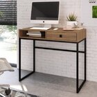 Escrivaninha Mesa Escritório Industrial 91cm 1 Gaveta 1 Nicho