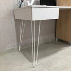 Escrivaninha Mesa Escritório Industrial Com Estante 4 Nichos