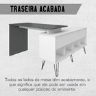 Escrivaninha Mesa Escritório Industrial Em L 1 Porta 5 Nichos
