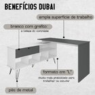 Escrivaninha Mesa Escritório Industrial Em L 1 Porta 5 Nichos