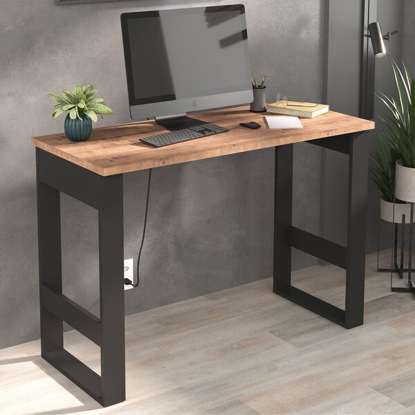 Escrivaninha Mesa Escritório Industrial Preto/solanum