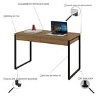 Escrivaninha Mesa Escritório Kuadra 2 Gavetas 120cm Industria