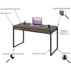 Escrivaninha Mesa Escritório Kuadra 2 Gavetas 135cm Industria