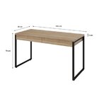 Escrivaninha Mesa Escritório Kuadra 2 Gavetas 135cm Industria