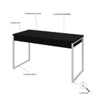 Escrivaninha Mesa Escritório Kuadra 2 Gavetas 135cm Industria