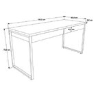 Escrivaninha Mesa Escritório Kuadra 2 Gavetas 150cm Industria