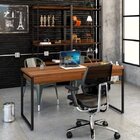 Escrivaninha Mesa Escritório Kuadra 2 Gavetas 150cm Industria