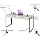 Escrivaninha Mesa Escritório Kuadra 2 Gavetas 150cm Industria