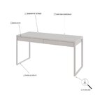 Escrivaninha Mesa Escritório Kuadra 2 Gavetas 150cm Industria