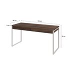 Escrivaninha Mesa Escritório Kuadra 2 Gavetas 150cm Industria