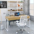 Escrivaninha Mesa Escritório Kuadra 2 Gavetas 150cm Industria