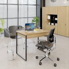 Escrivaninha Mesa Escritório Kuadra 2 Gavetas 90cm Industrial