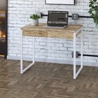 Escrivaninha Mesa Escritório Kuadra 2 Gavetas 90cm Industrial