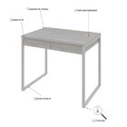 Escrivaninha Mesa Escritório Kuadra 2 Gavetas 90cm Industrial