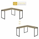 Escrivaninha Mesa Escritório L Estilo Dynamica 140cm Industri