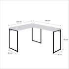 Escrivaninha Mesa Escritório L Estilo Industrial 120x140cm Dy