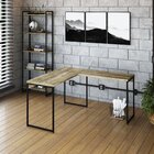 Escrivaninha Mesa Escritório L Estilo Industrial 135x140cm Dy