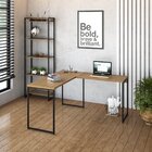 Escrivaninha Mesa Escritório L Estilo Industrial 135x140cm Dy