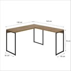 Escrivaninha Mesa Escritório L Estilo Industrial 135x140cm Dy