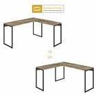 Escrivaninha Mesa Escritório L Estilo Industrial 150x140cm Dy