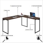 Escrivaninha Mesa Escritório L Estilo Industrial 150x140cm Dy