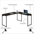 Escrivaninha Mesa Escritório L Estilo Industrial 150x140cm Dy