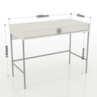 Escrivaninha Mesa Escritório Luna Pés Dourados 2 Gavetas 100c