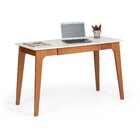 Escrivaninha Mesa Escritório Madeira Maciça 1 Gaveta Club Bra