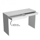 Escrivaninha Mesa Escritório Madri 2 Gavetas 120cm Branca Bra