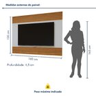 Escrivaninha Mesa Escritório Madrid Com Painel Para Tv Até 58