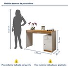 Escrivaninha Mesa Escritório Madrid Com Painel Para Tv Até 58
