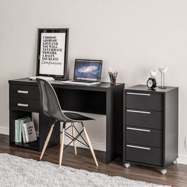 Escrivaninha Mesa Escritório Malta Com Gaveteiro Maia 1 Gavet