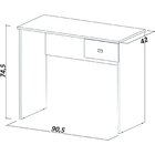 Escrivaninha Mesa Escritório Me404 1 Gaveta 90,5cm Branco Bra