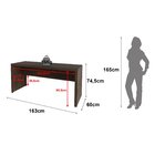 Escrivaninha Mesa Escritório Me4109 163cm Rústico Rústico