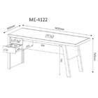 Escrivaninha Mesa Escritório Me4122 2 Gavetas 163cm Rustico R