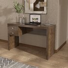 Escrivaninha Mesa Escritório Me4123 2 Gavetas 117cm Nogal Nog