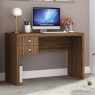 Escrivaninha Mesa Escritório Me4123 2 Gavetas 117cm Nogal Nog