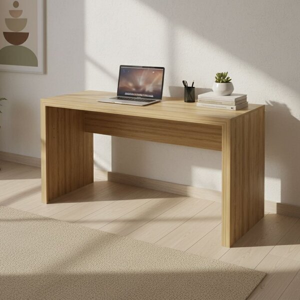 Escrivaninha Mesa Escritório Me4135 127cm Amêndoa Amêndoa