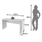 Escrivaninha Mesa Escritório Me4135 127cm Branco Branco