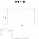 Escrivaninha Mesa Escritório Me4160 120cm Industrial Amendoa