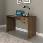 Escrivaninha Mesa Escritório Me4165 2 Gavetas 117cm Nogal Nog