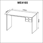Escrivaninha Mesa Escritório Me4165 2 Gavetas 117cm Nogal Nog