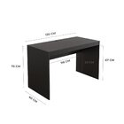 Escrivaninha Mesa Escritório Mesa Cáli Office Estudo Preto