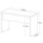Escrivaninha Mesa Escritório Minimalista 1,2m Toq Olmo/branco